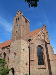Ystads gråbrödrakloster. Det tresidiga koret, uppfört på 1300-talet, och klocktornet från tidigt 1500-tal.